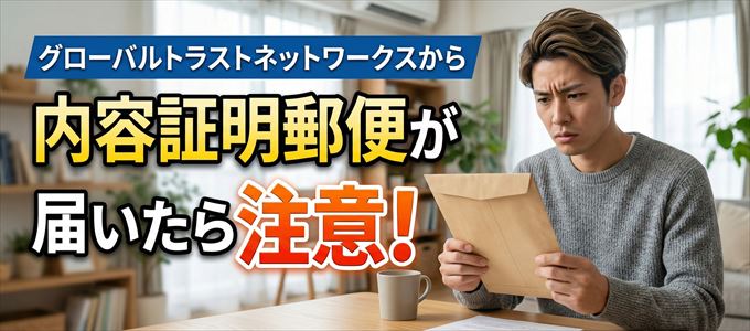 グローバルトラストネットワークスから内容証明郵便が届いたら注意!